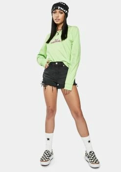 HUF Lime Drinking With The Devil Graphic Long Sleeve Tee Tops