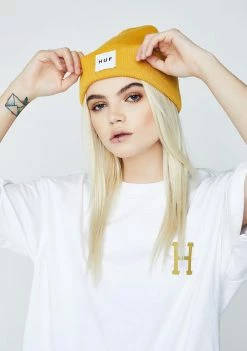 HUF Mustard Box Logo Beanie Hats