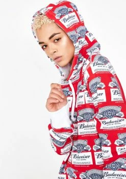 HUF Tops X Budweiser Label Pullover Hoodie