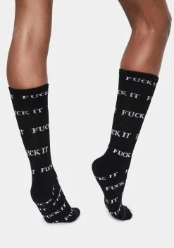 HUF Black Eff It Crew Socks