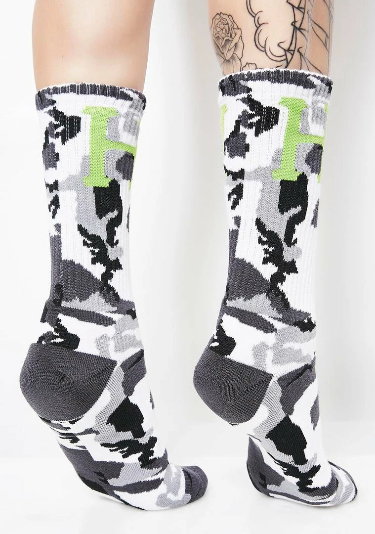 Hot Sale 𧨠HUF Camo Classic H 𧦠Socks 𧦠Socks & Tights ⨠6 HUF Camo Classic H Socks Socks & Tights