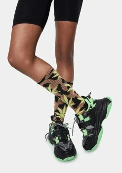 HUF Tan Animal Style Crew Socks