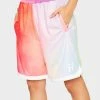 HUF Bottoms Coral Pink Classic H Reflective Basketball Shorts