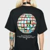 Deals ๐ฏ HUF Black Global Wave Graphic Tee ๐คฉ 1 HUF Black Global Wave Graphic Tee