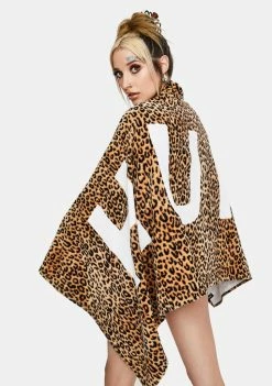 HUF Leopard Print Beach Towel Outdoor