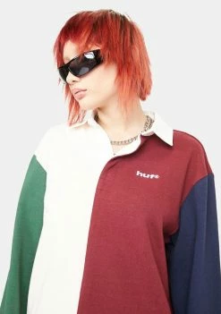 HUF Mick Color Block Rugby Polo Shirt