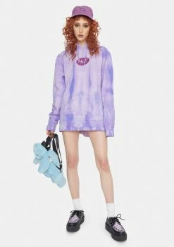 HUF Relax Violet Tie Dye Pullover Hoodie Tops