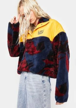 HUF Navy Sativa Sherpa Fleece Pullover