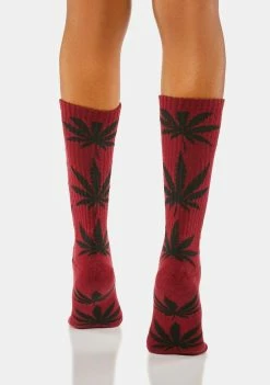 HUF Red Essentials Plantlife Socks