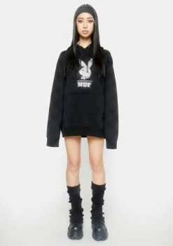 HUF Tops Playboy Rhinestone Pullover Hoodie