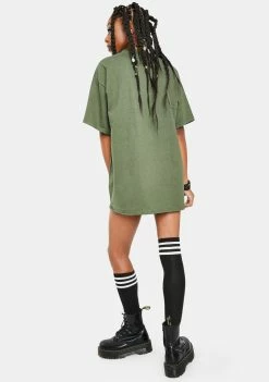 HUF Olive Sick Sad World Graphic Tee Tops