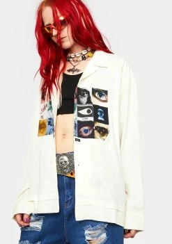 HUF Realize Long Sleeve Woven Top Tops