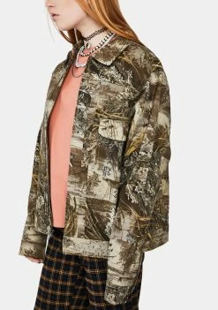 HUF Outerwear Camo Lincoln Trucker Jacket