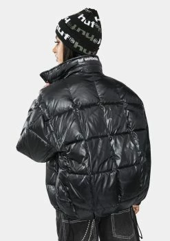 HUF Black Glacier Puffer Jacket