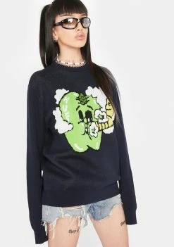 HUF Smoked Apple Jacquard Sweater Tops