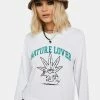 HUF Long Sleeves Nature Lover Crop Long Sleeve Tee