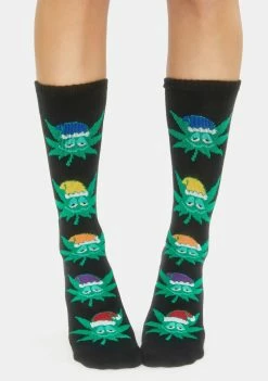 HUF Socks & Tights Green Helpers Socks