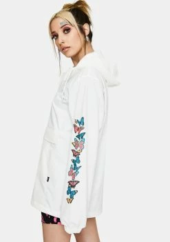 HUF White Monarch Anorak Jacket Tops