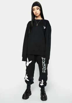 HUF Playboy Rabbit Head Crew Sweatshirt Tops