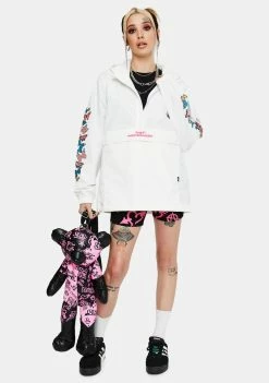 HUF White Monarch Anorak Jacket Tops