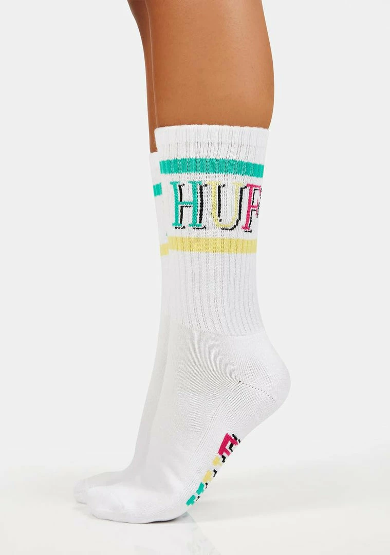 Flash Sale ๐ HUF ๐งฆ Socks & Tights Bliss 8-Bit Crew ๐งฆ Socks ๐ 3 HUF Socks & Tights Bliss 8-Bit Crew Socks