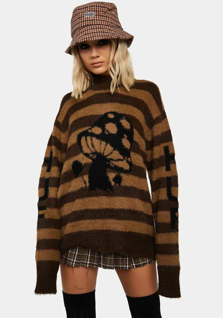 Wholesale ๐คฉ HUF Shroom Jacquard Knit Sweater ๐ 3 HUF Shroom Jacquard Knit Sweater