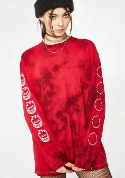 HUF Tops Spitfire Burn Faster Long Sleeve Tee