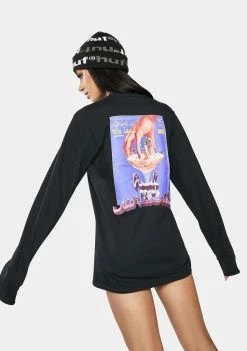HUF Tops Drinking With The Devil Graphic Long Sleeve Tee