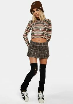 HUF Crown Stripe Jersey Long Sleeve Top Tops