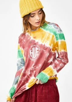 HUF Tops Regional Tie Dye Long Sleeve Tee