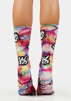 HUF Fuck It Tie Dye Cursor Crew Socks