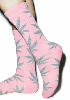 HUF Pink Plantlife Crew Socks Socks & Tights