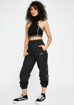 HUF Black Marathon Track Pants Bottoms