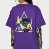 HUF Tops Grape Jungle Cat Triple Triangle Graphic Tee