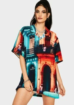 HUF Tops Havana Resort Button Up Shirt