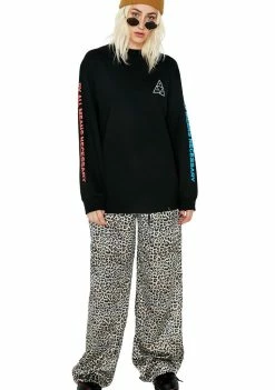 HUF Tops Multi Triple Triangle Long Sleeve Tee