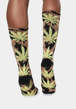HUF Tan Animal Style Crew Socks