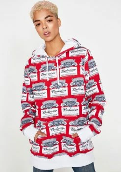 HUF Tops X Budweiser Label Pullover Hoodie