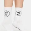 HUF White Fuck It 1/4 Socks