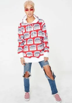 HUF Tops X Budweiser Label Pullover Hoodie