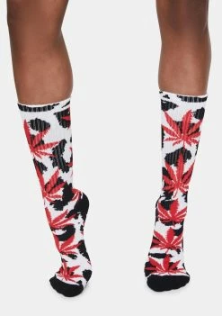 HUF White Animal Style Crew Socks