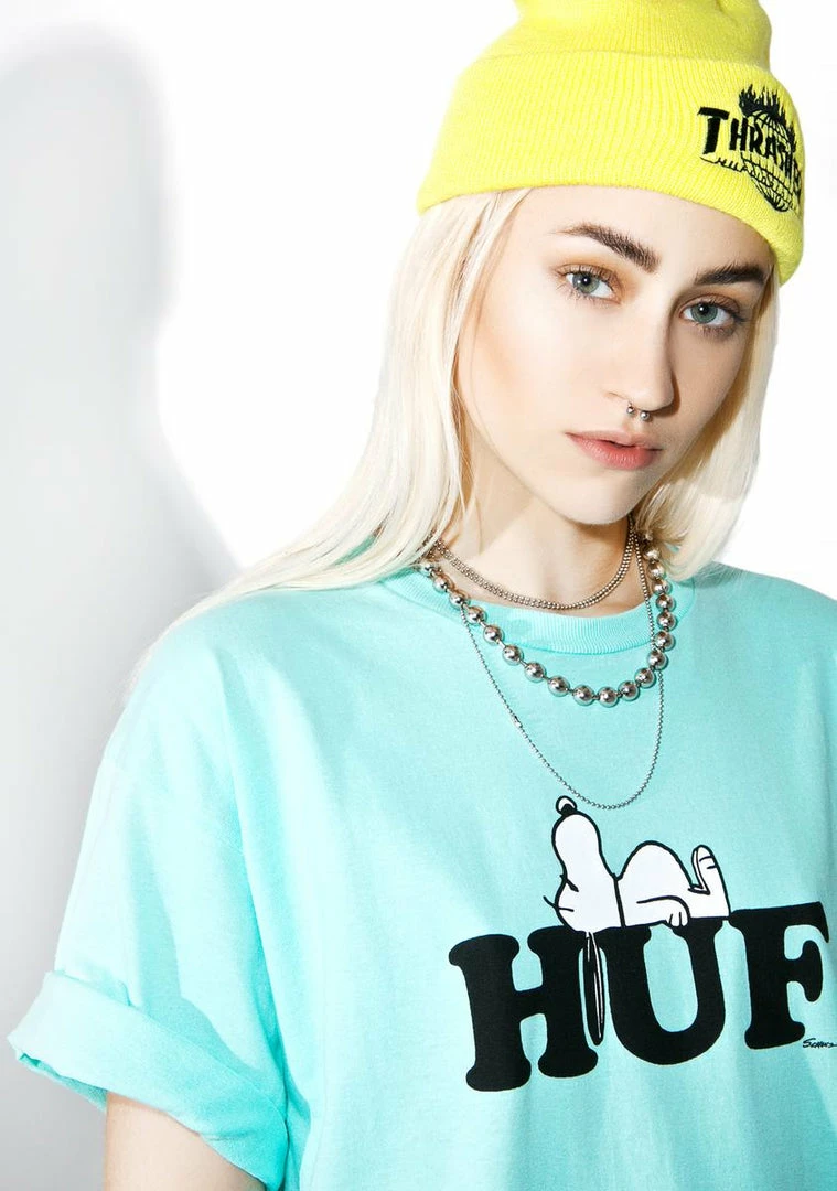 Best Sale ⌛ HUF Tops X Snoopy Classic Tee ❤️ 4 HUF Tops X Snoopy Classic Tee