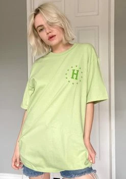 Discount π₯ HUF Tops Pistachio Galaxy Strains Graphic Tee π 9 HUF Tops Pistachio Galaxy Strains Graphic Tee