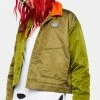 HUF Olive Flight Crop Jacket Outerwear