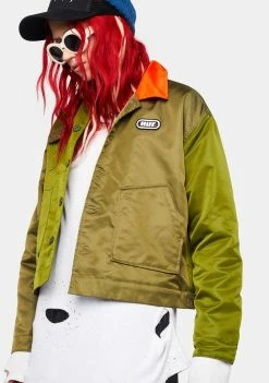 HUF Olive Flight Crop Jacket Outerwear