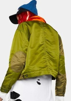 HUF Olive Flight Crop Jacket Outerwear