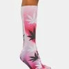 HUF Socks & Tights Pink Tie Dye Digital Plantlife Crew Socks