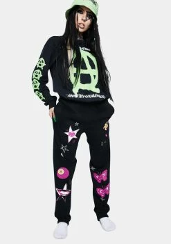 HUF Bottoms Black Kei Fleece Pant