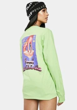 HUF Lime Drinking With The Devil Graphic Long Sleeve Tee Tops