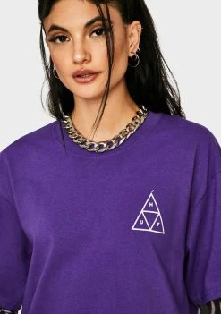 HUF Tops Grape Jungle Cat Triple Triangle Graphic Tee